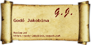Godó Jakobina névjegykártya